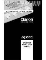 Preview for 1 page of Clarion EQS560 Operating & Installation Manual