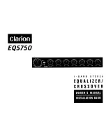 Preview for 1 page of Clarion eqs750 Owner'S Manual