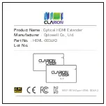 Preview for 2 page of Clarion HEML-0034K3 Quick Start Manual