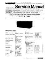 Предварительный просмотр 1 страницы Clarion JC-212 Service Manual