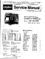 Preview for 1 page of Clarion JC-213H Service Manual