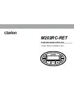 Предварительный просмотр 1 страницы Clarion M202RC-RET Owner'S Manual & Installation Manual