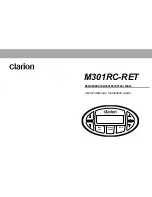 Предварительный просмотр 1 страницы Clarion M301RC-RET Owner'S Manual And Installation Manual