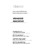 Preview for 1 page of Clarion MAX385VD Owners & Installation Manual