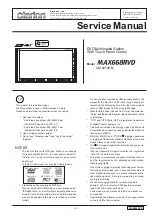 Предварительный просмотр 1 страницы Clarion MAX668RVD Service Manual