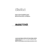 Preview for 1 page of Clarion MAX67SVD Owner'S Manual & Installation Manual