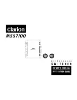 Clarion MSS7100 Owner'S Manual & Installation Manual предпросмотр