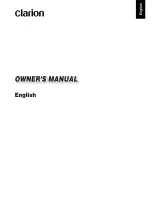 Предварительный просмотр 5 страницы Clarion NAX943DV Owner'S Manual