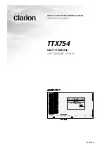 Clarion Net TTX754 Owners & Installation Manual preview