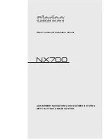 Clarion NX700 Owner'S Manual & Installation Manual предпросмотр