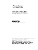 Preview for 1 page of Clarion NXS09 Owner'S Manual & Installation Manual