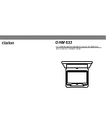 Clarion OHM 633 Owner'S Manual & Installation Manual preview