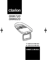 Clarion OHM720 Owner'S Manual предпросмотр