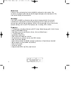 Preview for 2 page of Clarion OHMD74 Owners And Installation Manual