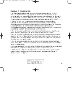 Preview for 41 page of Clarion OHMD74 Owners And Installation Manual