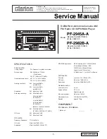 Предварительный просмотр 1 страницы Clarion PF-2945A-A Service Manual