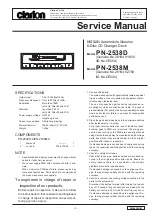 Предварительный просмотр 1 страницы Clarion PN-2538D Service Manual