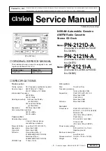 Clarion PP-2121I-A Service Manual preview