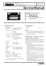 Clarion PP-2515L Service Manual preview