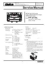 Preview for 1 page of Clarion PP-2778L Service Manual