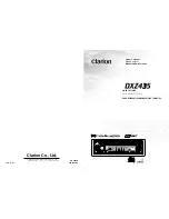 Предварительный просмотр 1 страницы Clarion ProAudio DXZ435  DXZ435 DXZ435 Owner'S Manual