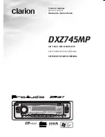 Clarion ProAudio DXZ745MP Owner'S Manual предпросмотр