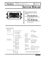 Предварительный просмотр 1 страницы Clarion PS-3025K-A Service Manual