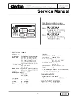 Clarion PU-2134A Service Manual предпросмотр