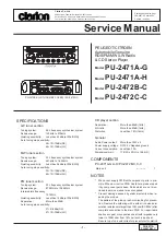 Предварительный просмотр 1 страницы Clarion PU-2471A-G Service Manual