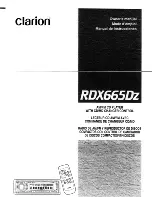 Clarion rdx665dz Owner'S Manual preview