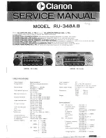 Preview for 1 page of Clarion RU-348A.B Service Manual