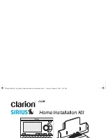 Clarion SIRIUS CLHK Home Home Installation Manual preview