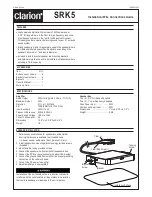 Clarion SRK5 Installation/Wire Connection Manual preview