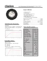 Clarion SRW1045 Specification preview