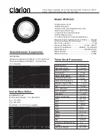 Clarion SRW1243 Specification Sheet preview