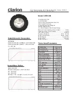 Preview for 1 page of Clarion SRW1285 Specifications