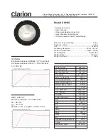 Clarion SW10X Specifications preview