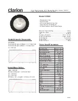 Clarion SW12X Specifications preview