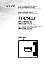 Preview for 1 page of Clarion TTX 7503Z  TTX7503Z TTX7503Z Owners & Installation Manual