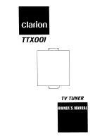 Clarion TTX001 Owner'S Manual preview