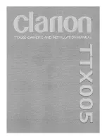 Clarion TTX005 Owner'S Manual preview