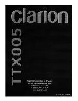 Предварительный просмотр 10 страницы Clarion TTX005 Owner'S Manual