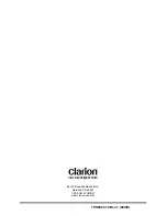 Предварительный просмотр 8 страницы Clarion TVS4091 Owner'S Manual