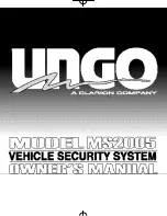 Clarion UNGO MS2005 Owner'S Manual preview