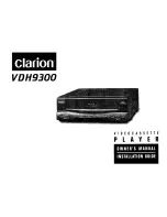 Clarion VDH9300 Owner'S Manual preview