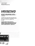 Clarion VRX 925VD  VRX925VD VRX925VD Owner'S Manual preview