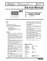 Preview for 1 page of Clarion VRX575USB Service Manual