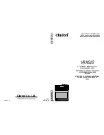 Preview for 1 page of Clarion VRX610 Owner'S Manual & Installation Manual