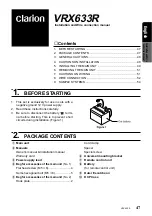 Preview for 1 page of Clarion VRX633R Installation And Wire Connection Manual