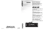 Clarion VRX653R Owner'S Manual & Installation Manual предпросмотр